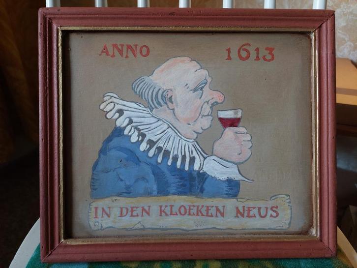 Mooi houten paneel Efteling/Pieck-style. Uniek!, Antiek en Kunst, Kunst | Schilderijen | Klassiek, Verzenden