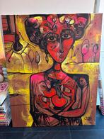 Simeon Gonzales - Mujer y Frutos Prohibidos XXL - Acryl, Antiek en Kunst, Ophalen of Verzenden