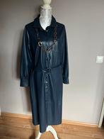 Donkerblauwe Imitatieleren Jurk - Maat 46, Kleding | Dames, Maat 46/48 (XL) of groter, Ophalen of Verzenden, Zo goed als nieuw