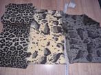 stof lapjes teddy tijger prachtige stof 3x, Hobby en Vrije tijd, Stoffen en Lappen, Overige materialen, Overige kleuren, Nieuw