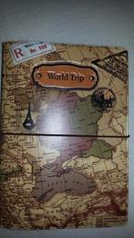 Nieuw wereldkaart paspoortmapje bruin hoes cover, Verzenden, Nieuw