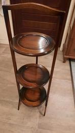 antiek cakestand engels inklapbaar notenhout, Ophalen of Verzenden