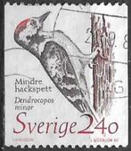 Zweden 1989 mi.1522 vogel KLEINE BONTE SPECHT, Zweden, Verzenden, Gestempeld