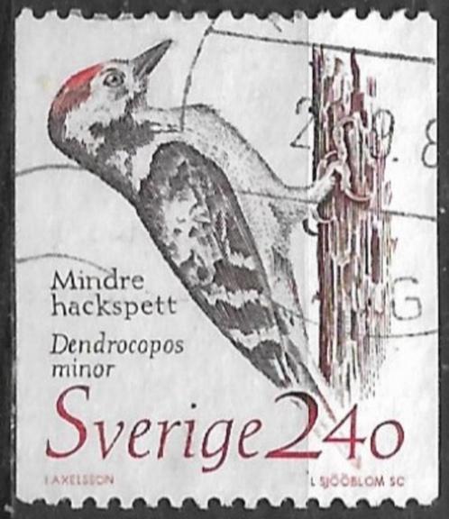 Zweden 1989 mi.1522 vogel KLEINE BONTE SPECHT, Postzegels en Munten, Postzegels | Europa | Scandinavië, Gestempeld, Zweden, Verzenden