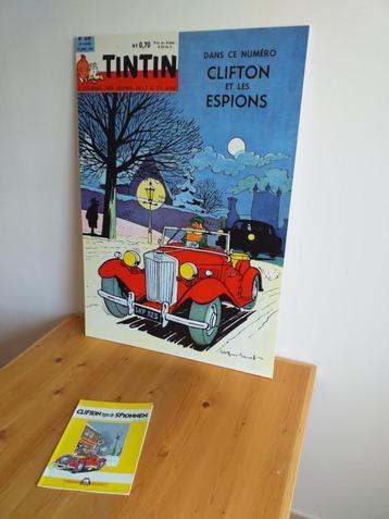 Kolonel Clifton in MG TD, TinTin, Kuifje, grote afbeelding beschikbaar voor biedingen
