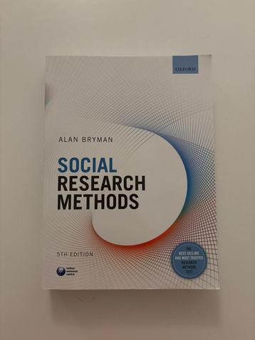 Social Research Methods - Alan Bryman (HBO) beschikbaar voor biedingen
