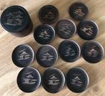 Houten doosje met 12 onderzetters. Indonesisch!?, Ophalen of Verzenden, Zo goed als nieuw, Glas of Kopje