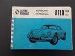 Renault A110, Instructieboekje, Auto diversen, Handleidingen en Instructieboekjes, Verzenden