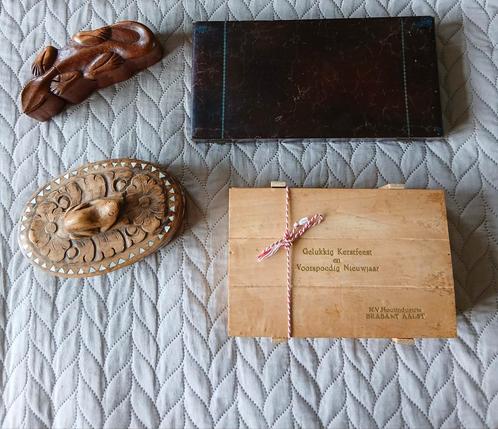 4 bijzondere houten kistjes puzzelkistje Ringers chocolade, Antiek en Kunst, Antiek | Woonaccessoires, Ophalen of Verzenden