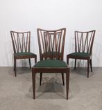 Set van vier vintage stoelen Art déco, Huis en Inrichting, Stoelen, Ophalen, Stof, Vier