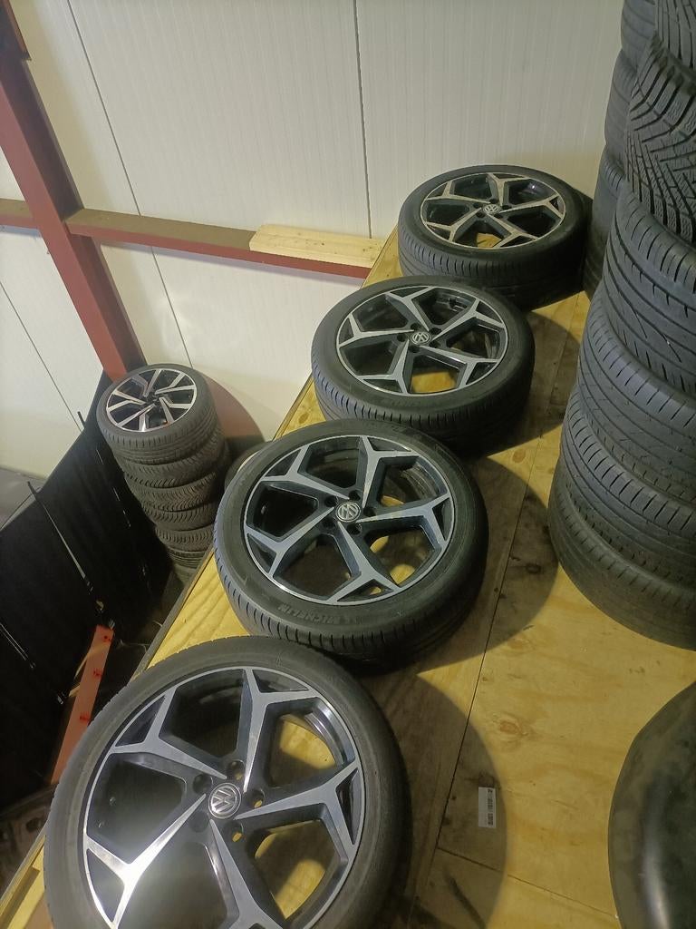 VW Polo 5x100 17inch R-line Bonneville Origineel, Auto-onderdelen, Banden en Velgen, Banden en Velgen, 17 inch, Ophalen of Verzenden
