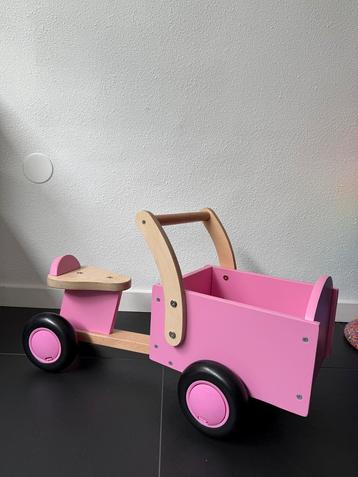 Houten bakfiets little rider pink beschikbaar voor biedingen