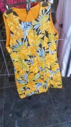 Oranje jurkje /bloemetjes jurk aan 2 kanten draagbaar, Maat 38/40 (M), Oranje, Ophalen of Verzenden, Zo goed als nieuw