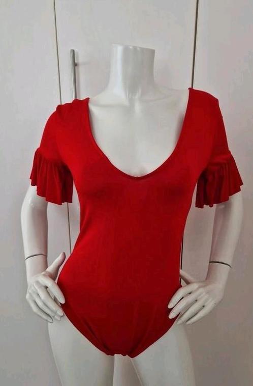 H&M BODYTOP ROOD MT 40, Kleding | Dames, Tops, Zo goed als nieuw, Maat 38/40 (M), Rood, Korte mouw, Ophalen of Verzenden