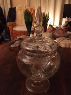 bowl schaal met glazen lepel, Antiek en Kunst, Antiek | Glas en Kristal, Ophalen of Verzenden