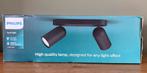 Philips opbouwspot Pongee - Zwart - NIEUW in doos!, Huis en Inrichting, Lampen | Spots, Ophalen, Nieuw, Metaal of Aluminium, Plafondspot of Wandspot
