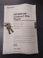 Sony CDX-5090 Autoradio CD Speler + Speakers, Ophalen, Gebruikt