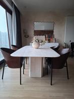 Prachtige traventijn eettafel 180x90x74, Ophalen, 200 cm of meer, 50 tot 100 cm, Zo goed als nieuw