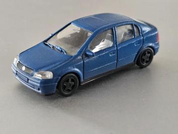 1:87 Opel Astra G blauw met zwarte wielen Wiking € 7 beschikbaar voor biedingen