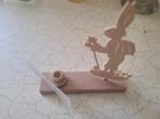 Vintage houten Paaskandelaartje uit het Ertsgebergte, Diversen, Pasen, Heikant 21 Kaatsheuvel, Belle Vieille Brocante, Nieuw, Ophalen of Verzenden