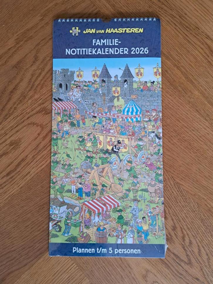 Familie notitie kalender Jan van Haasteren 2026 €5 ipv €15, Diversen, Kalenders, Nieuw, Maandkalender, Ophalen of Verzenden
