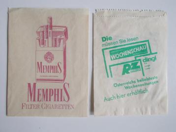 Oude Oostenrijkse Zakjes Met Reclame Cigaretten/Tijdschrift. beschikbaar voor biedingen
