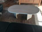 Ovale travertin salontafel in mooie staat, Huis en Inrichting, Tafels | Salontafels, 100 tot 150 cm, Verzenden, 50 tot 100 cm