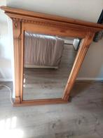 Houten spiegel, Gebruikt, 100 tot 150 cm, Ophalen of Verzenden, Rechthoekig