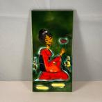 Vintage tegel met Japanse dame - Atelier Picard Vallauris, Antiek en Kunst, Verzenden