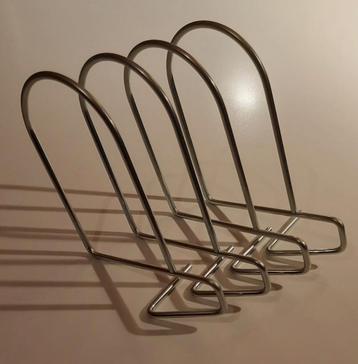 Vintage Ikea flit boekensteunen. Metaal, Chrome, 90s. beschikbaar voor biedingen