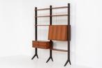 Prachtige modulaire vintage wandkast / roomdivider, 200 cm of meer, Teakhout, Ophalen of Verzenden, Zo goed als nieuw