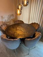 Richmond Interiors eettafel blackbone, Huis en Inrichting, Tafels | Eettafels, Ophalen, Zo goed als nieuw, Rond, 100 tot 150 cm