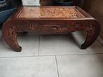 Antieke Chinese Salontafel met Houtsnijwerk, Ophalen of Verzenden