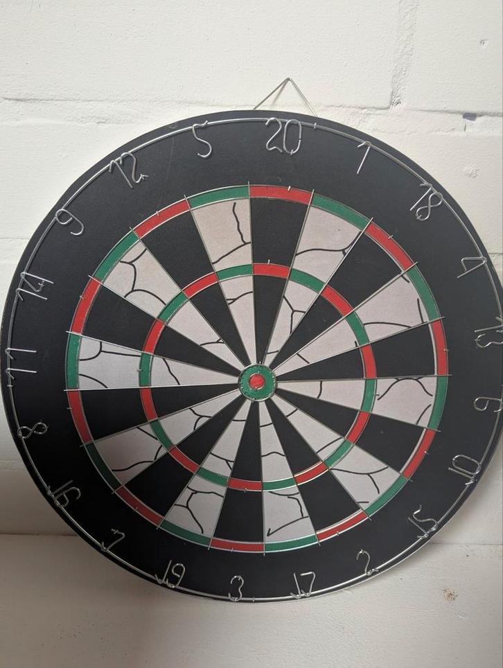 Dubbelzijdig dartbord, Sport en Fitness, Darts, Gebruikt, Dartbord, Ophalen of Verzenden