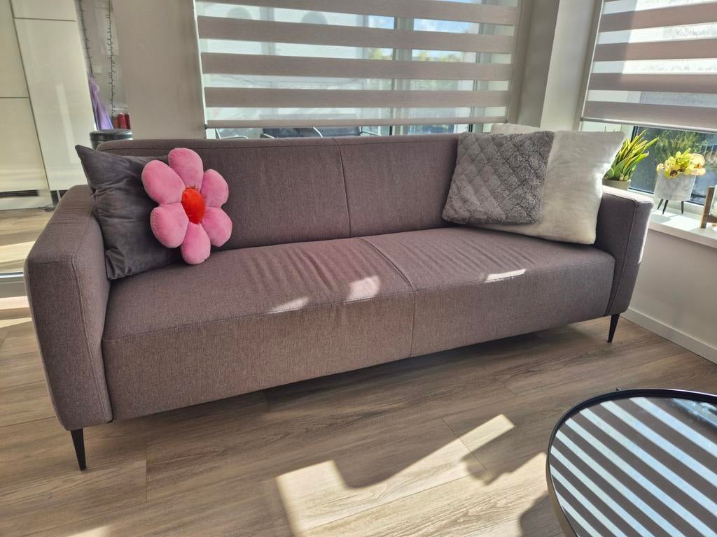 Grijze Goossens Key West driezitsbank 208 x 83 x 88, Ophalen, Zo goed als nieuw, Stof
