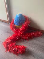 Rode veren boa met zilver, Hobby en Vrije tijd, Ophalen of Verzenden, Gebruikt, Carnaval