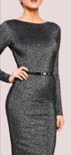 Ted Baker elegante dungebreide jurk zwart glittertje Ted3=38, Kleding | Dames, Jurken, Maat 38/40 (M), Verzenden, Zwart, Zo goed als nieuw