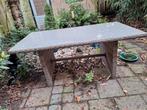 Wicker tuintafel met dikke glasplaat, Ophalen, Zo goed als nieuw, Rechthoekig, Hout