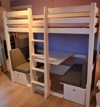 Stapelbed/hoogslaper met zitje, Kinderen en Baby's, Kinderkamer | Stapelbedden en Hoogslapers, Ophalen, Gebruikt, Stapelbed
