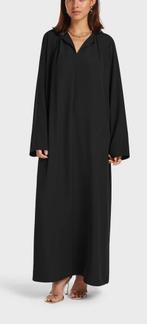 Merrachi Zwarte Jurk pleated neck - Maat L, Kleding | Dames, Ophalen of Verzenden, Zo goed als nieuw, Maat 42/44 (L), Zwart