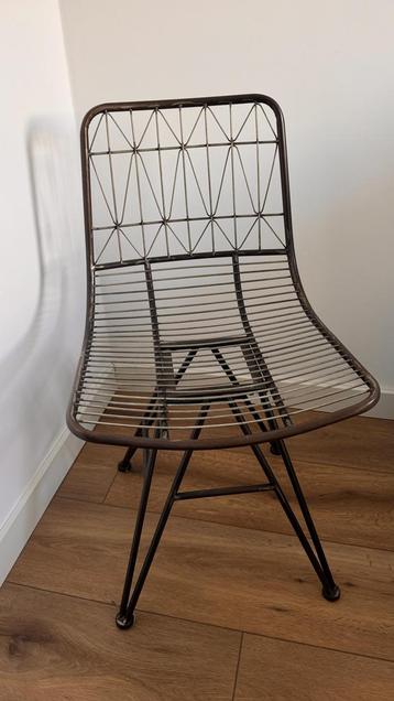 2 metalen kuipstoelen eetkamer beschikbaar voor biedingen