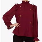 Prachtige bordeaux rode blouse van Ted Baker maat 2, Kleding | Dames, Maat 38/40 (M), Ophalen of Verzenden, Zo goed als nieuw