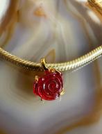 Pandora Disney Belle Betoverde Roos Bedel, Sieraden, Tassen en Uiterlijk, Met hanger, Verzenden, Nieuw, Rood