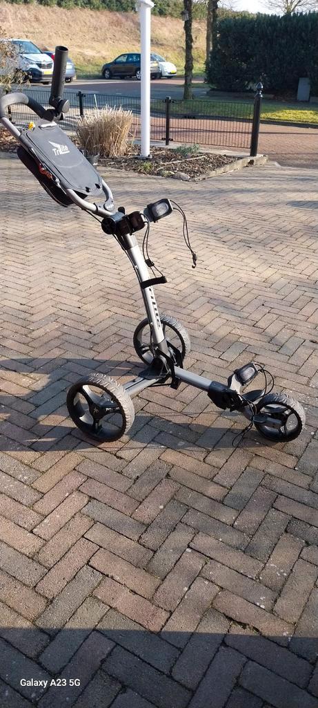 Axglo. Trilite Golftrolley - weinig gebruikt, Sport en Fitness, Golf, Gebruikt, Golfkar, Overige merken, Ophalen