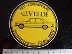sticker v.d. Velde emmercompascuum taxi ziekenvervoer logo, Verzenden, Zo goed als nieuw, Bedrijf of Vereniging