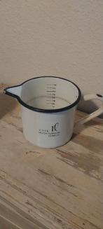Emaille Maatbeker 1 Liter - Vintage Keukenaccessoire, Antiek en Kunst, Antiek | Emaille, Ophalen of Verzenden