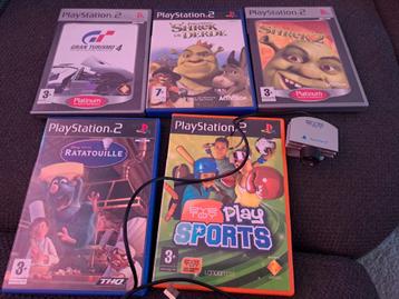 Playstation 2 Games + EyeToy Camera  beschikbaar voor biedingen