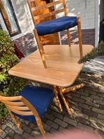 Niels Møller twee stoelen no. 85 en tafel vintage design, Huis en Inrichting, Stoelen, Ophalen, Zo goed als nieuw, Twee