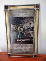 Antiek glas in lood raam, Ophalen, Gebruikt, Minder dan 80 cm, Overige typen
