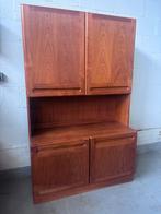 Vintage kast teak deens buffetkast highboard, Ophalen, Gebruikt, X, 25 tot 50 cm